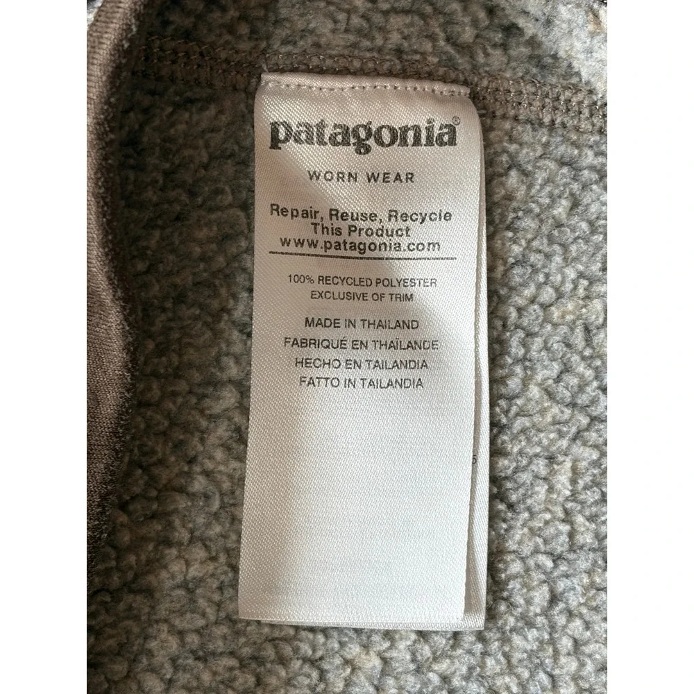 Patagonia Brown Better Sweater 1/4 Zip Pullover Mens Large Excellent